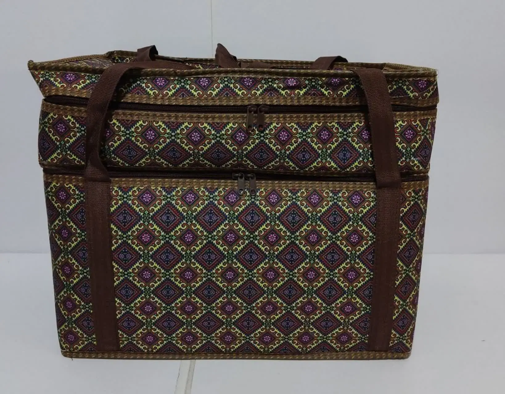 💗💗سبدپیکنیک (بقچه) دو طبقه سه زیپ💗💗
