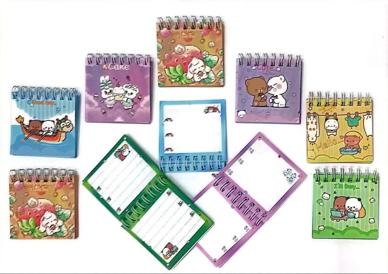 دفتر یادداشت ۷×۷ فانتزی سیمی با کاغذ ۷۰ گرم 
