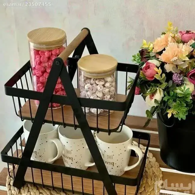 فایل دوطبقه فلزی کف چوبی 
