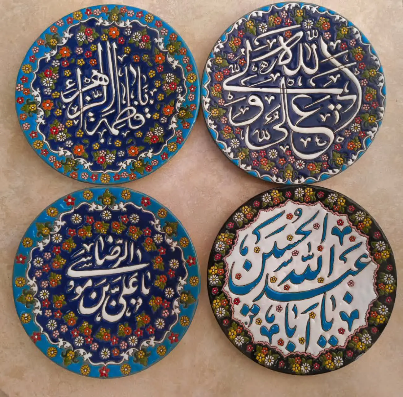 بشقاب دیوارکوب میناکاری