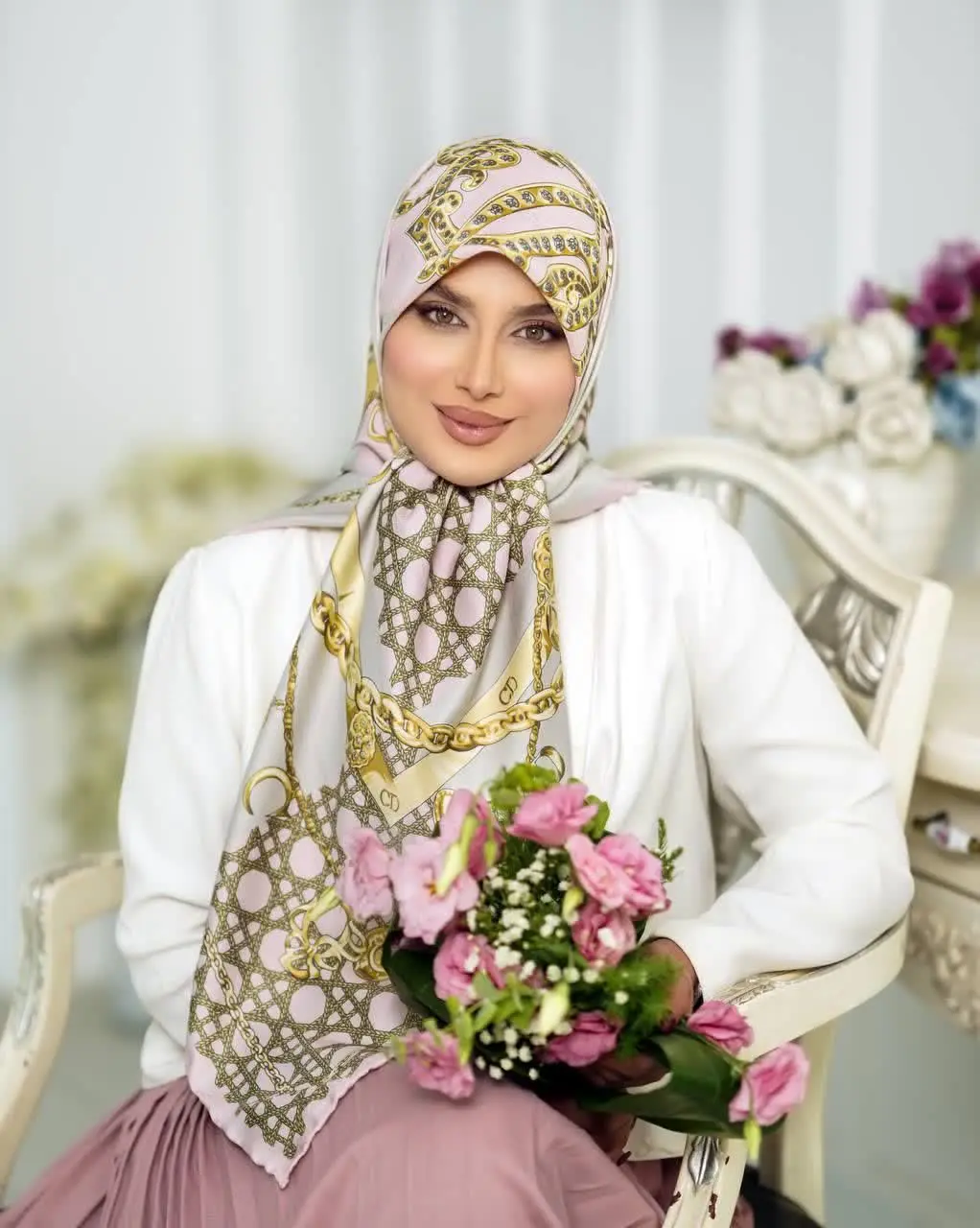 روسری ابریشم ژاکارد🌱🌸