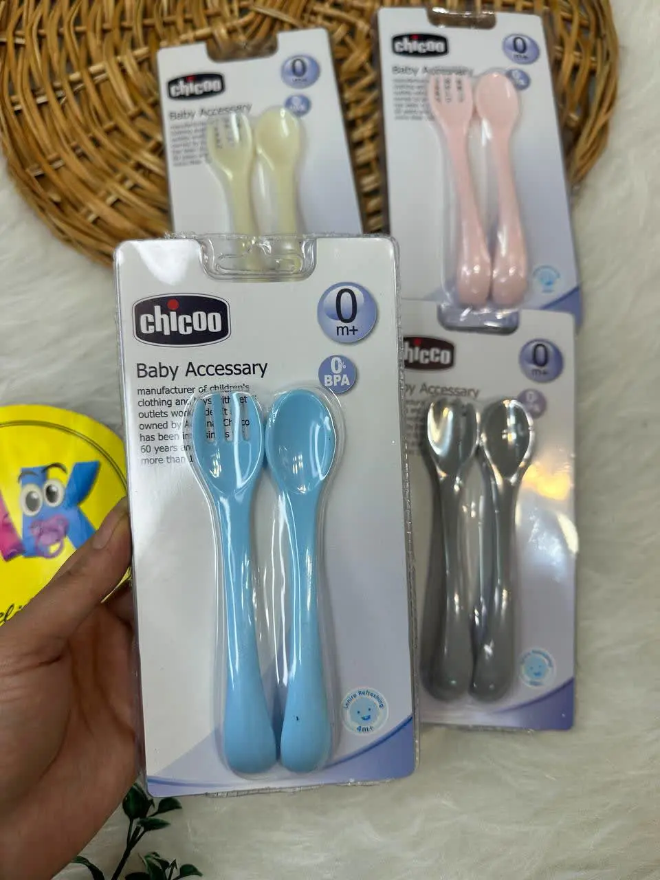 قاشق و چنگال چیکو نوزادی و کودک کد ۴۵۰۰۱ 
