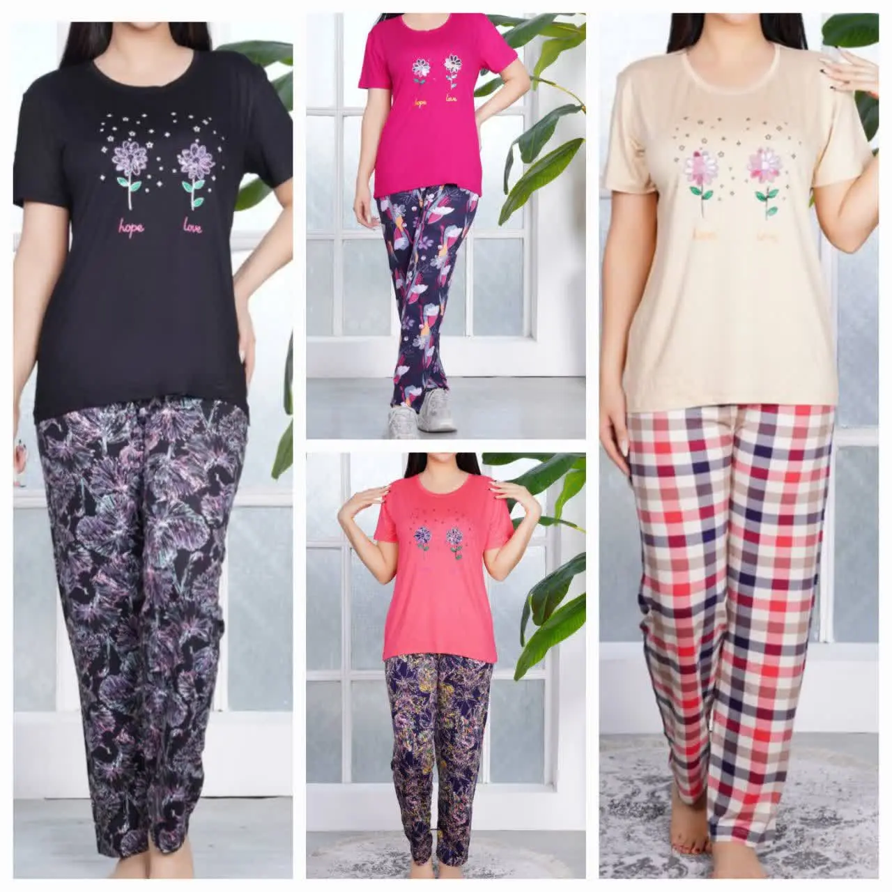 خیلی سراغ این تیشرت شلوار تیکه دوزی شده رو گرفتین😍
