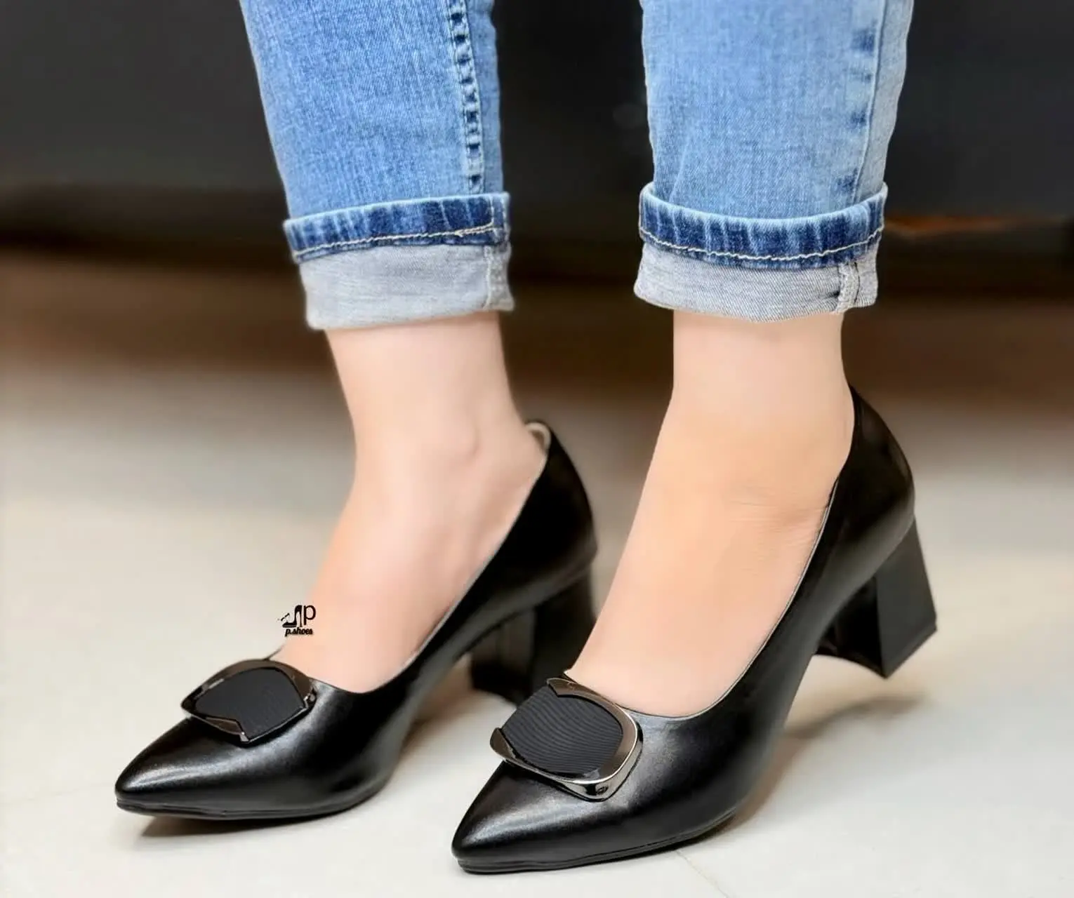 ✅رویه چرم پاشنه ۷ سانتی دلت...