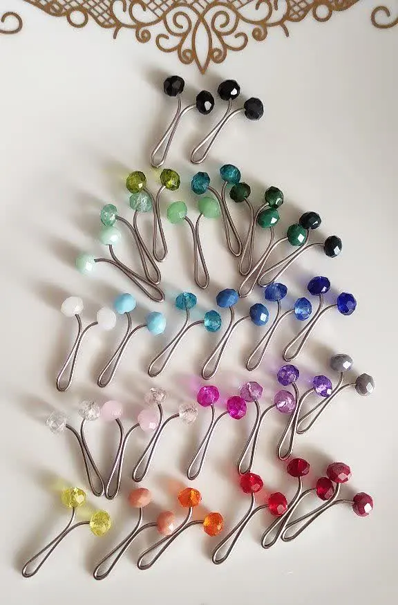 ⚜جدیدترین رنگ‌بندی گیره استیل سر کریستالی⚜
