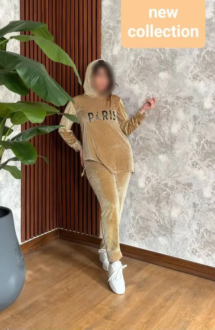 💞ست هودی شلوار شیک پاریس💞
