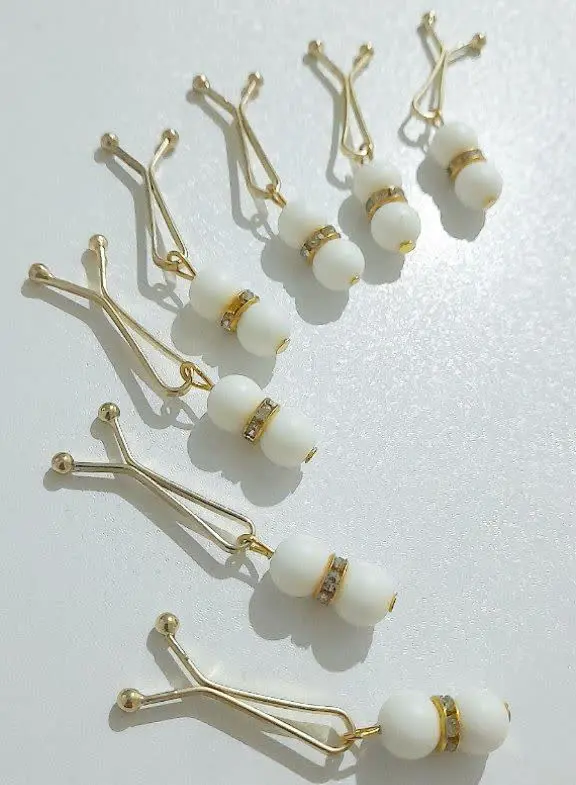 #گیره_روسری سنگ اونیکس سفید 
