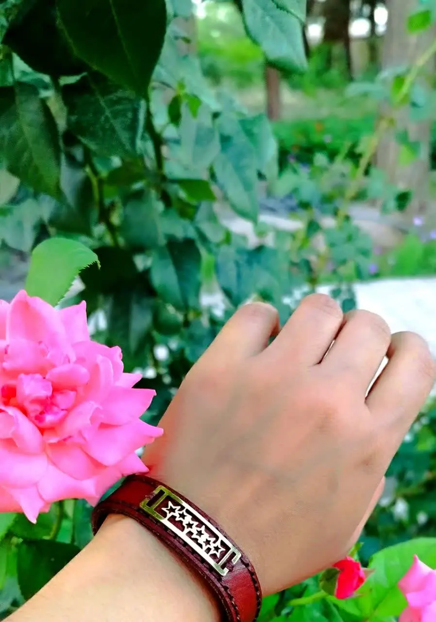 دستبند چرمی قفل رولکسی