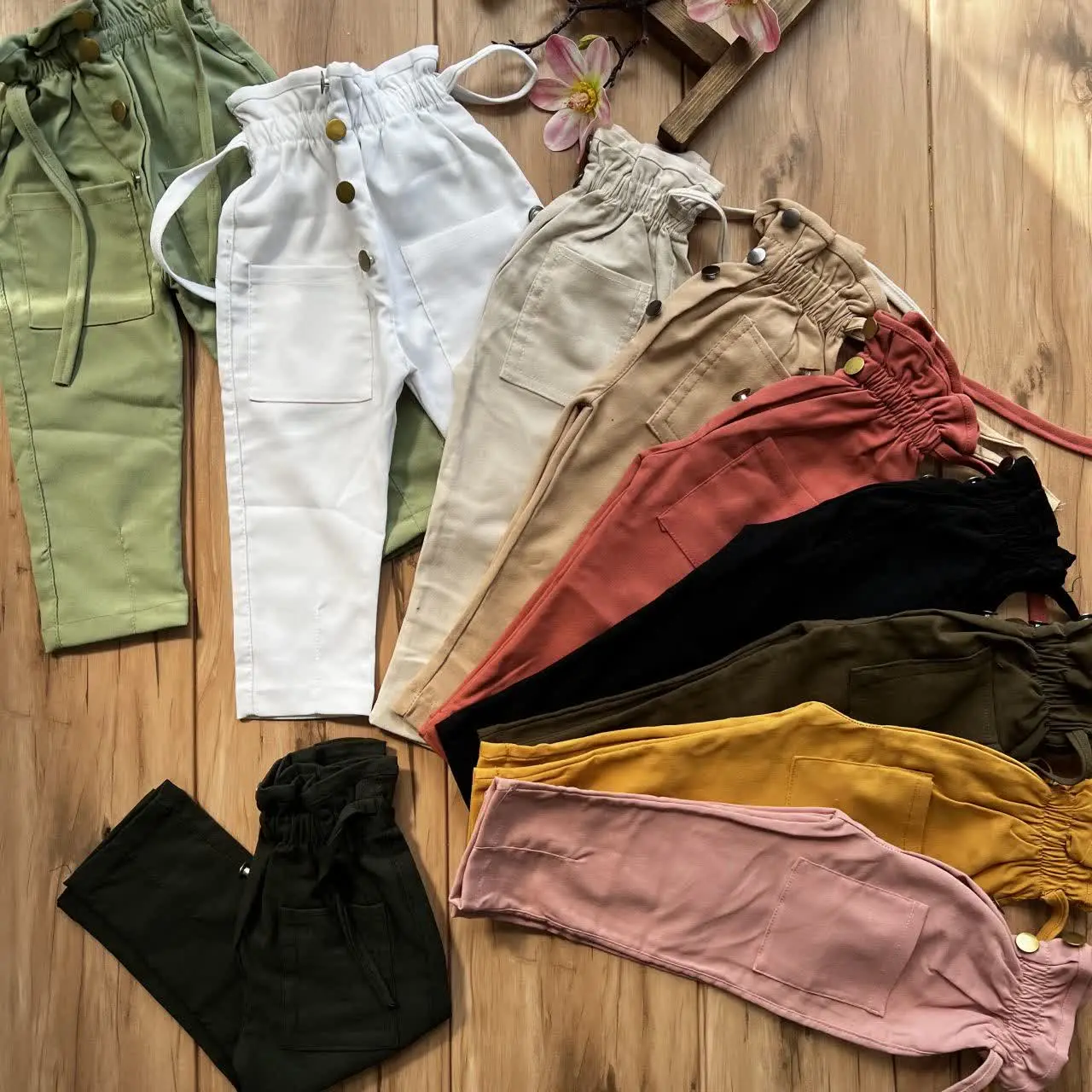 شارژ سایزهای جدید شلوار مام فیت کتان😍
