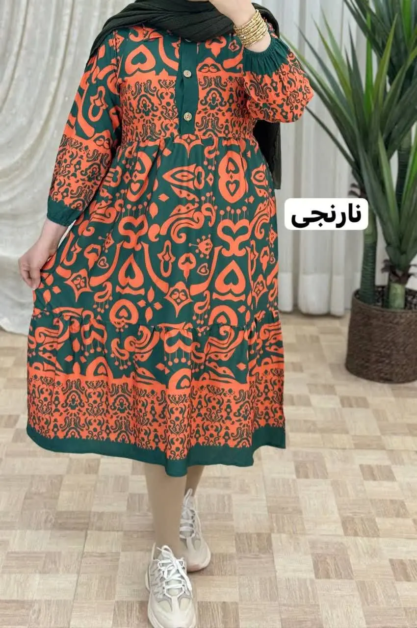 ▪️نام: پیراهن فلور طرح بته جقه
