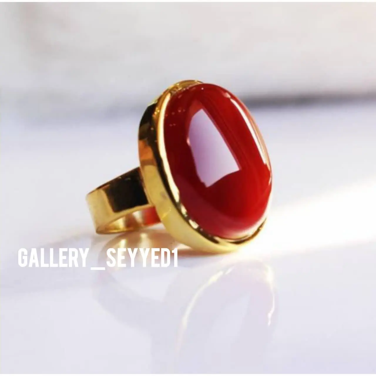 💎انگشتر زیبای عقیق سرخزنانه