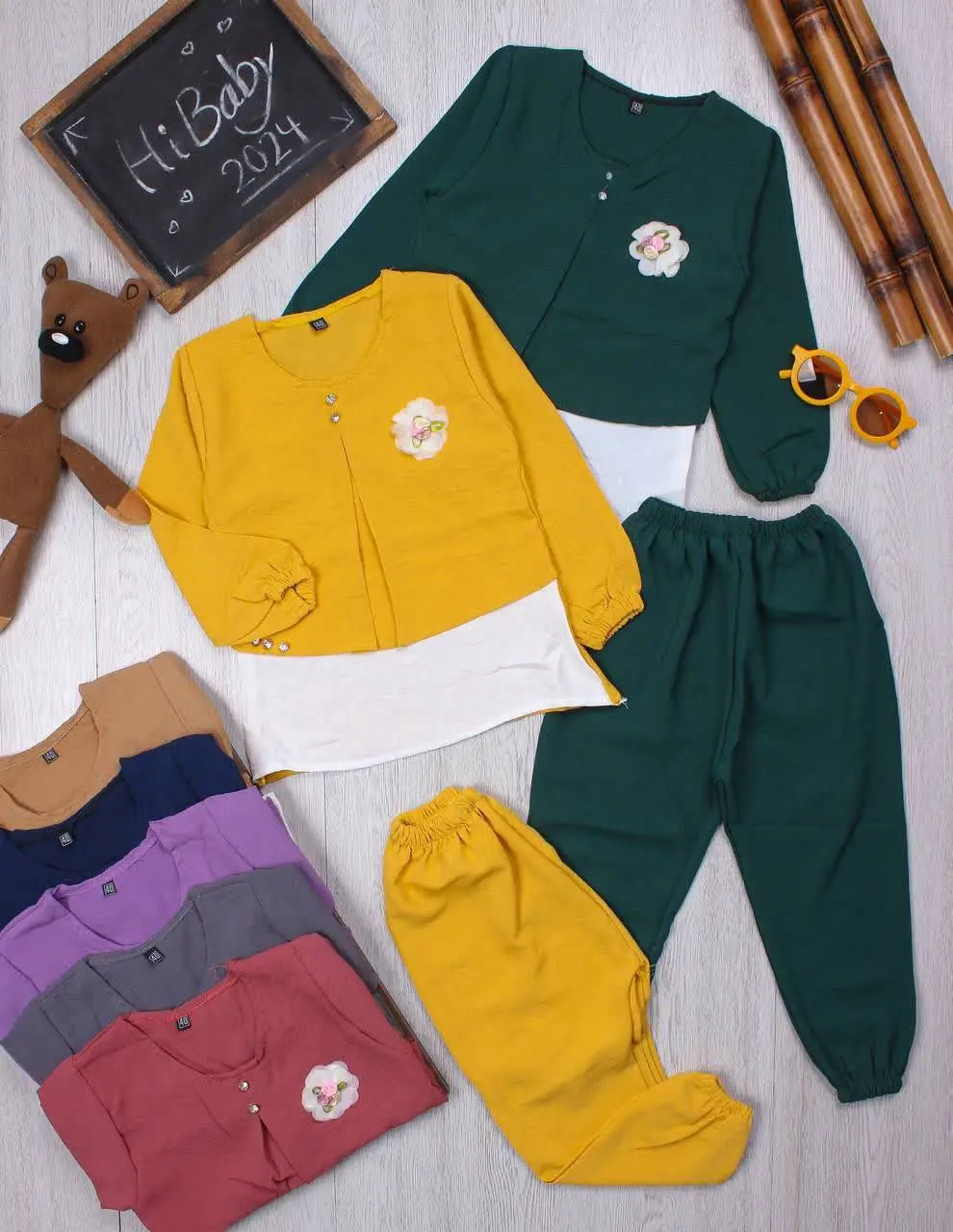 👫بلوز و شلوار ابروبادی تک گل👫
