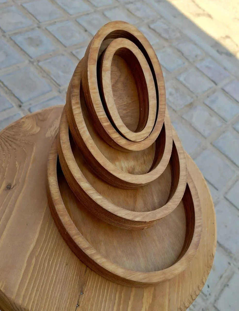 💥بشقاب چوبی پنج تایی💥