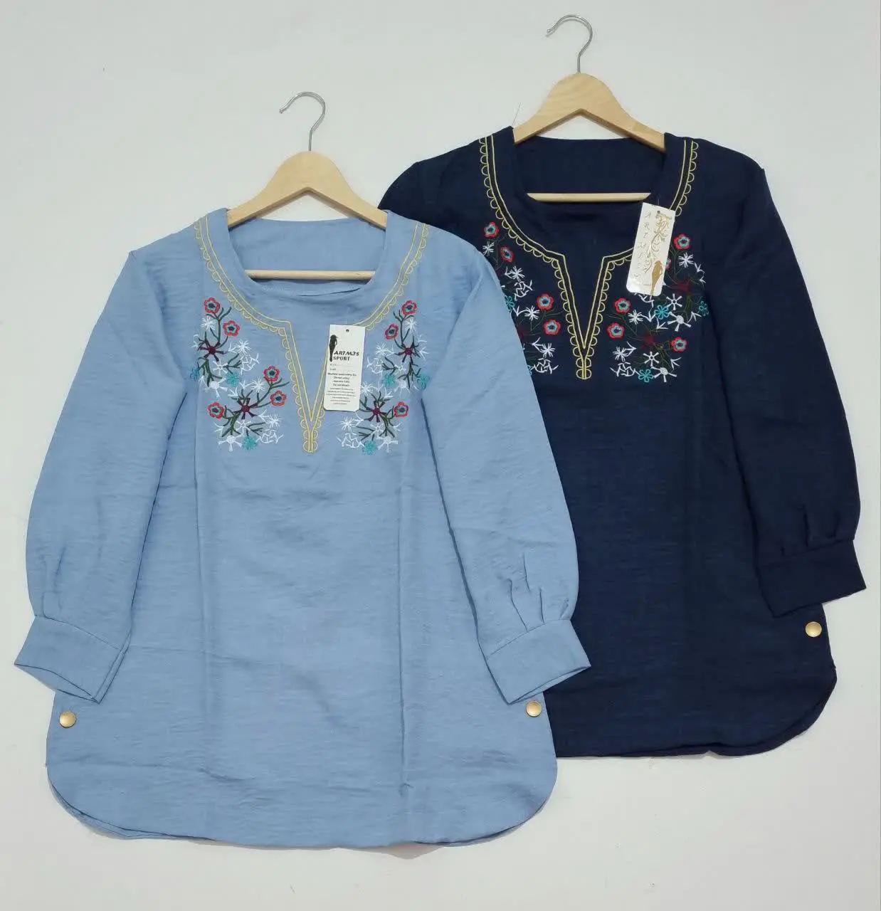 ✨ #تونیک یقه گلدوزی ارتمیس✨
