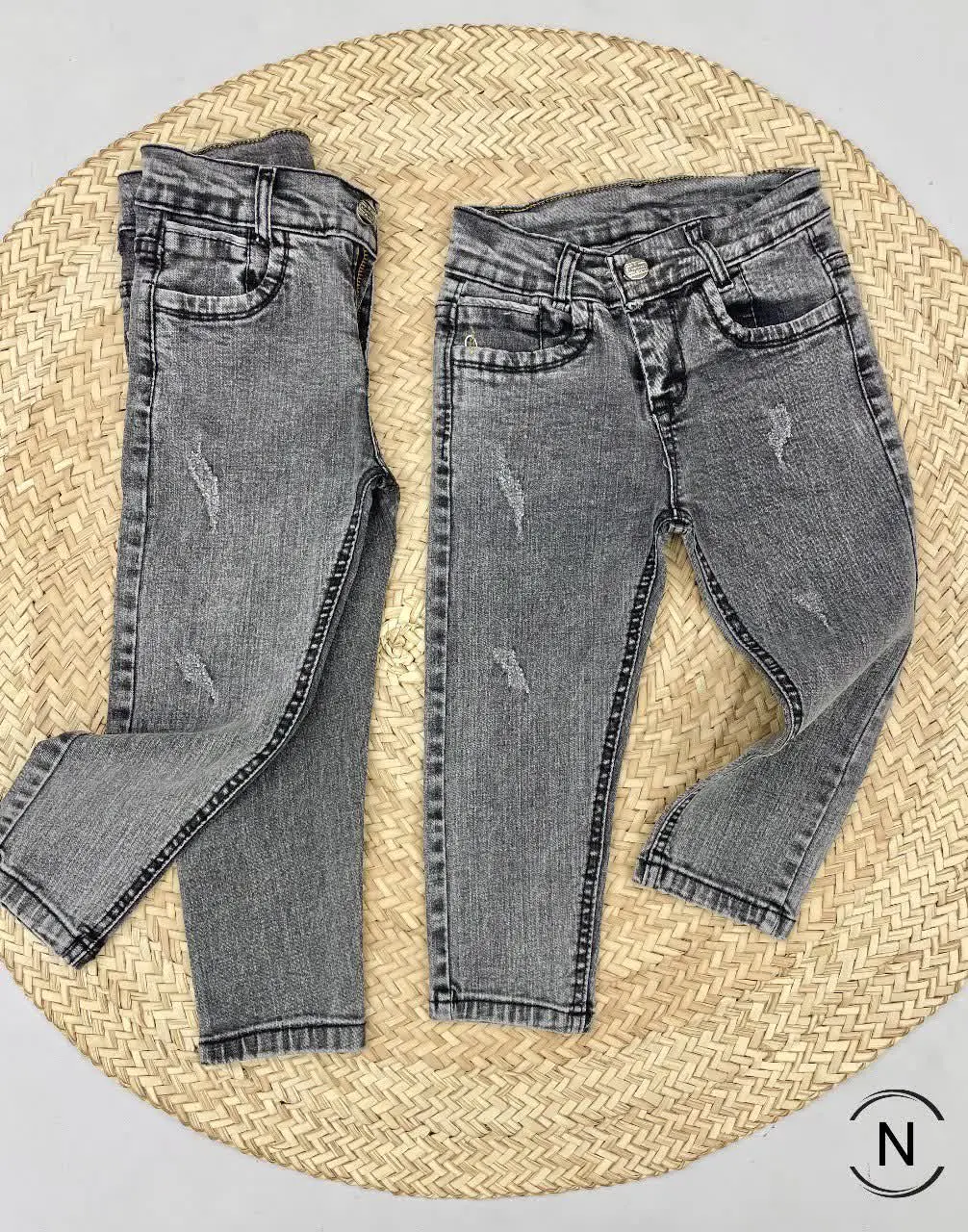 شلوارلی پسرانه راسته اسلپ کمربندی ساده
