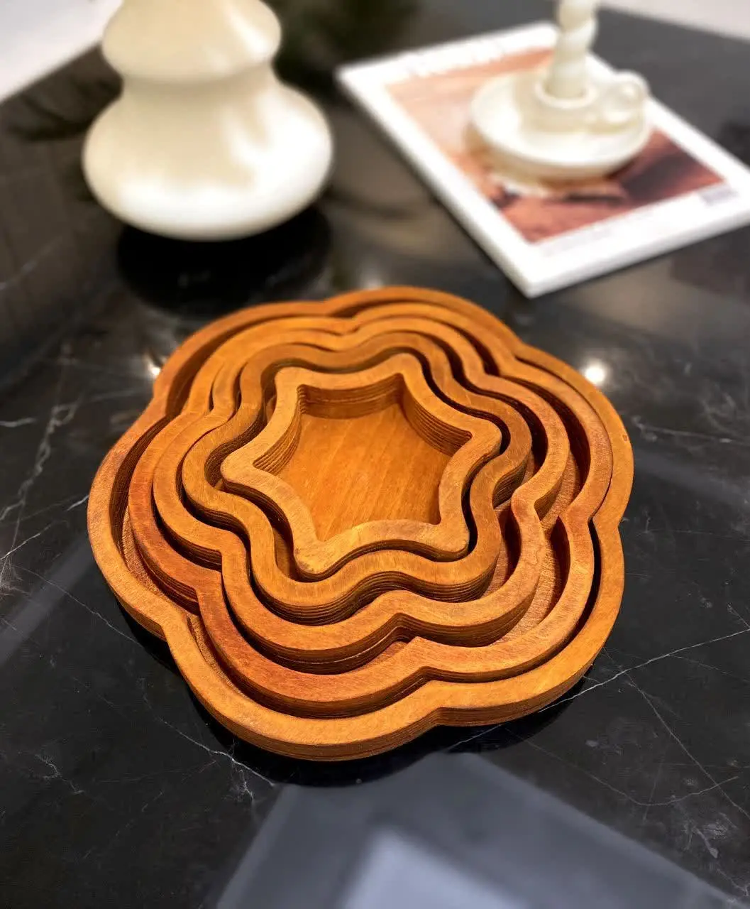 💥بشقاب چوبی ۵ تیکه💥