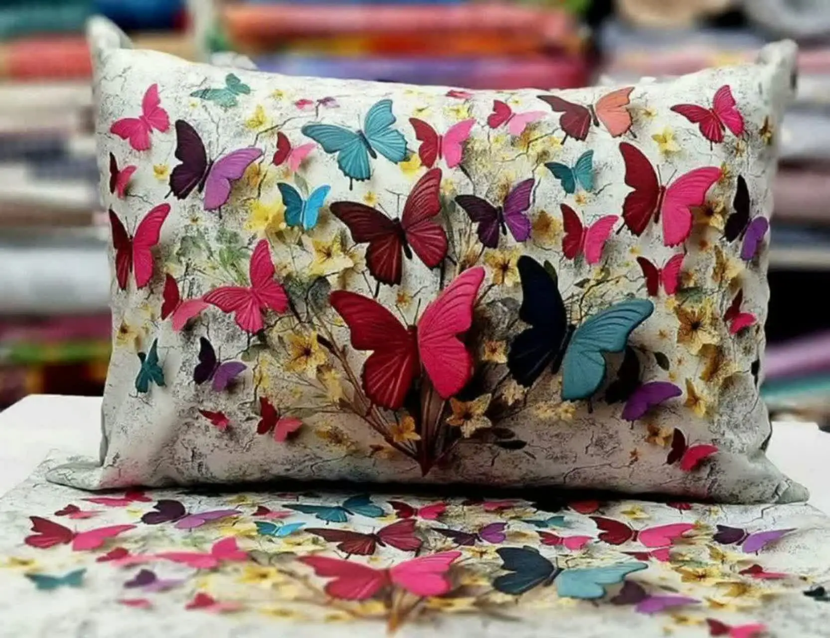 🌫 روبالشی ۴ بعدی گل برجسته😍
