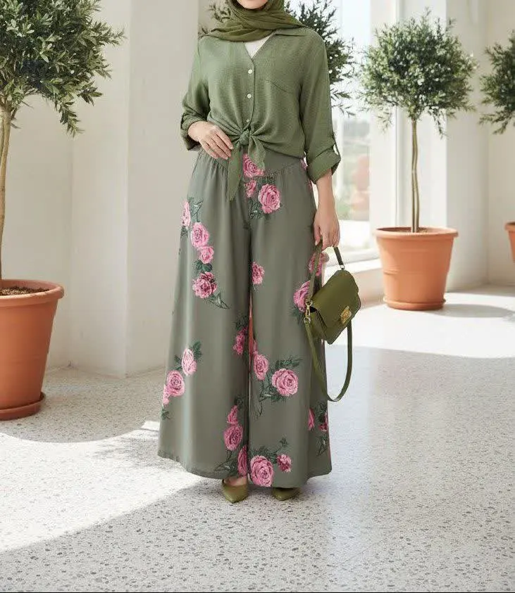 شومیز شلوار گلبو