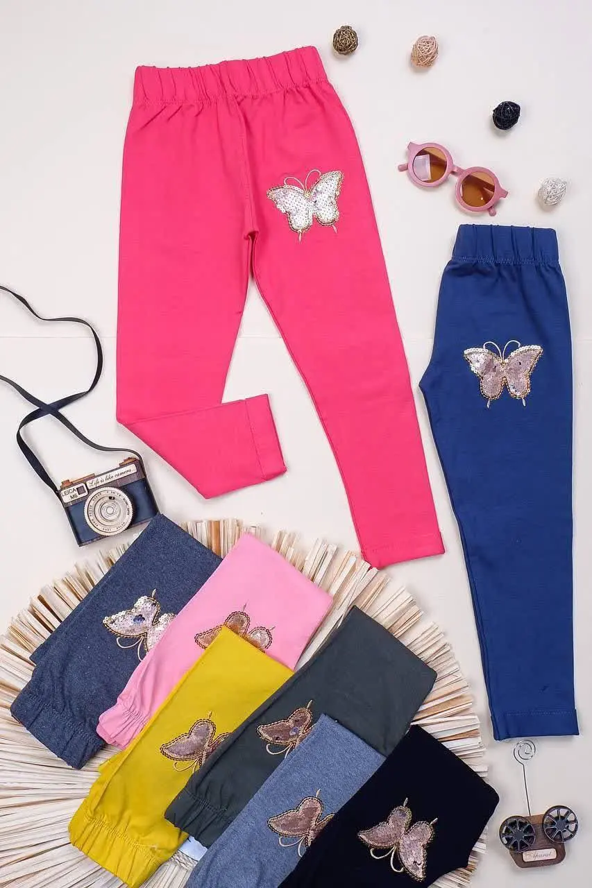 👖👕نام کالا: #شلوارلاکرا دخترانه پروانه
