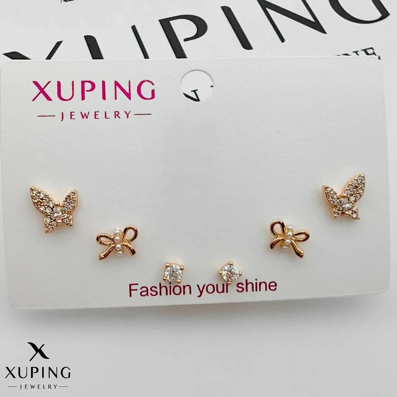 گوشواره سه جفتی ژوپینگ کد ۲۸۹۶