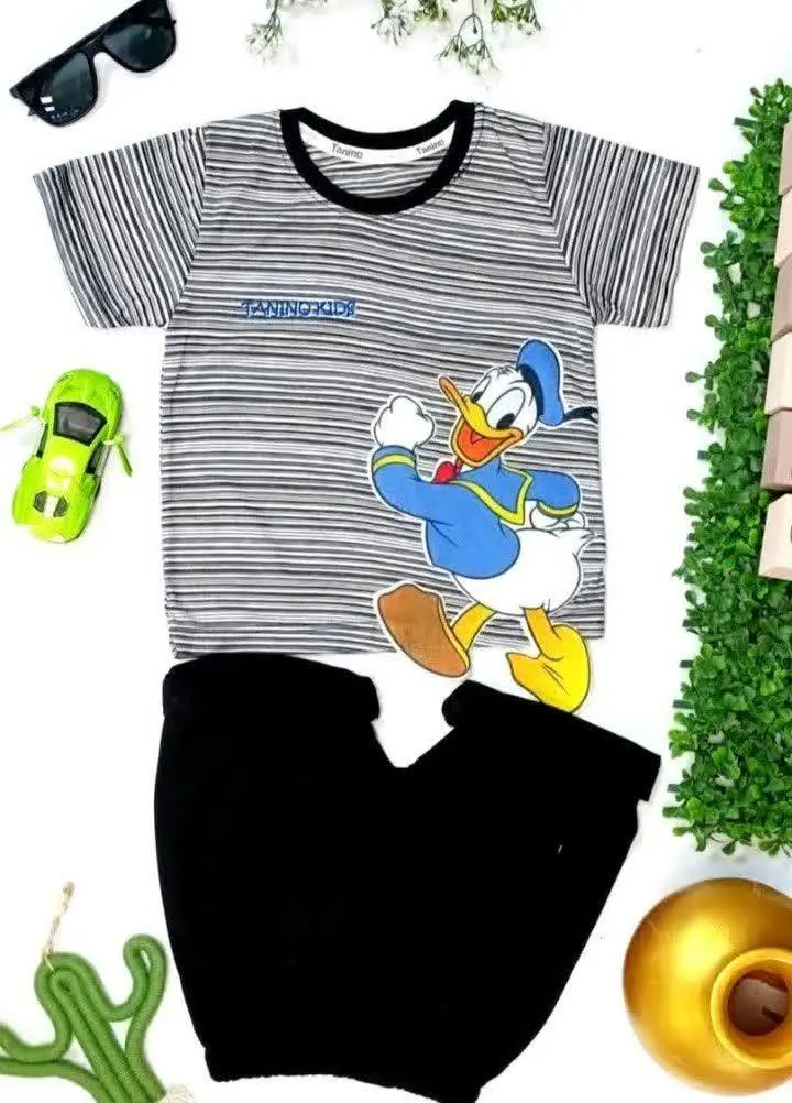 لباس بچه گانه تیشرت شلوارک اردک زبل
