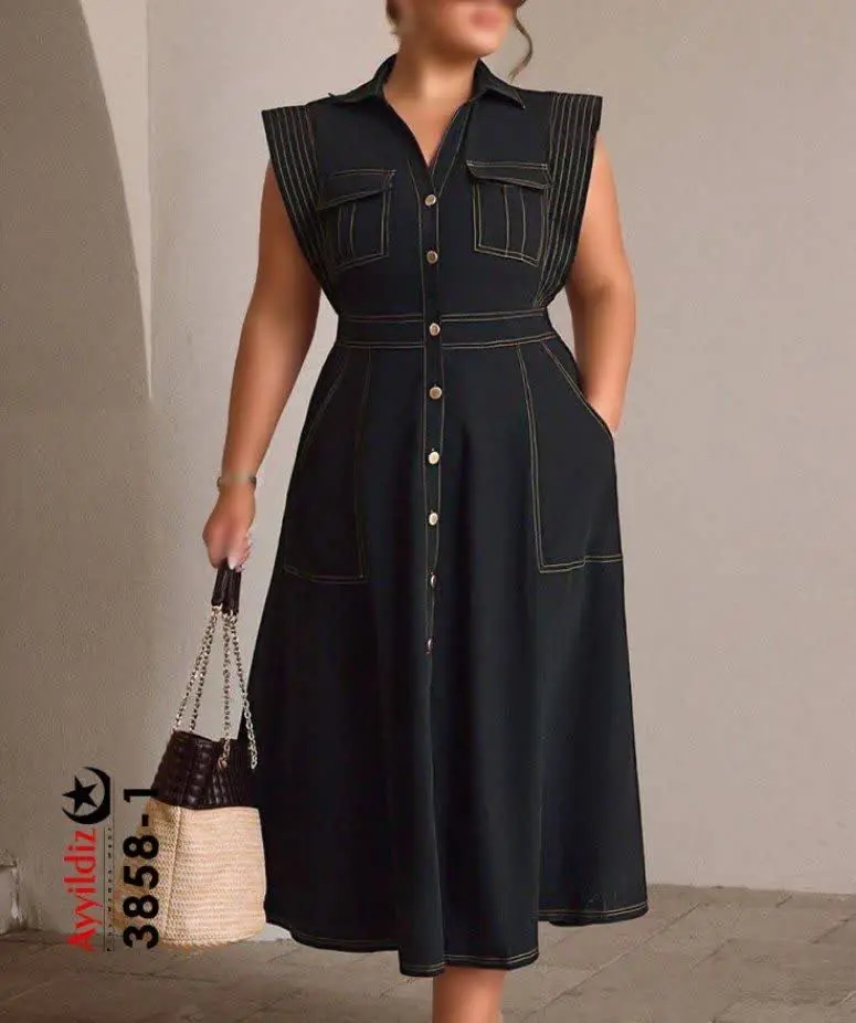 ✅ پیراهن/سارافون جلو دکمه ب...