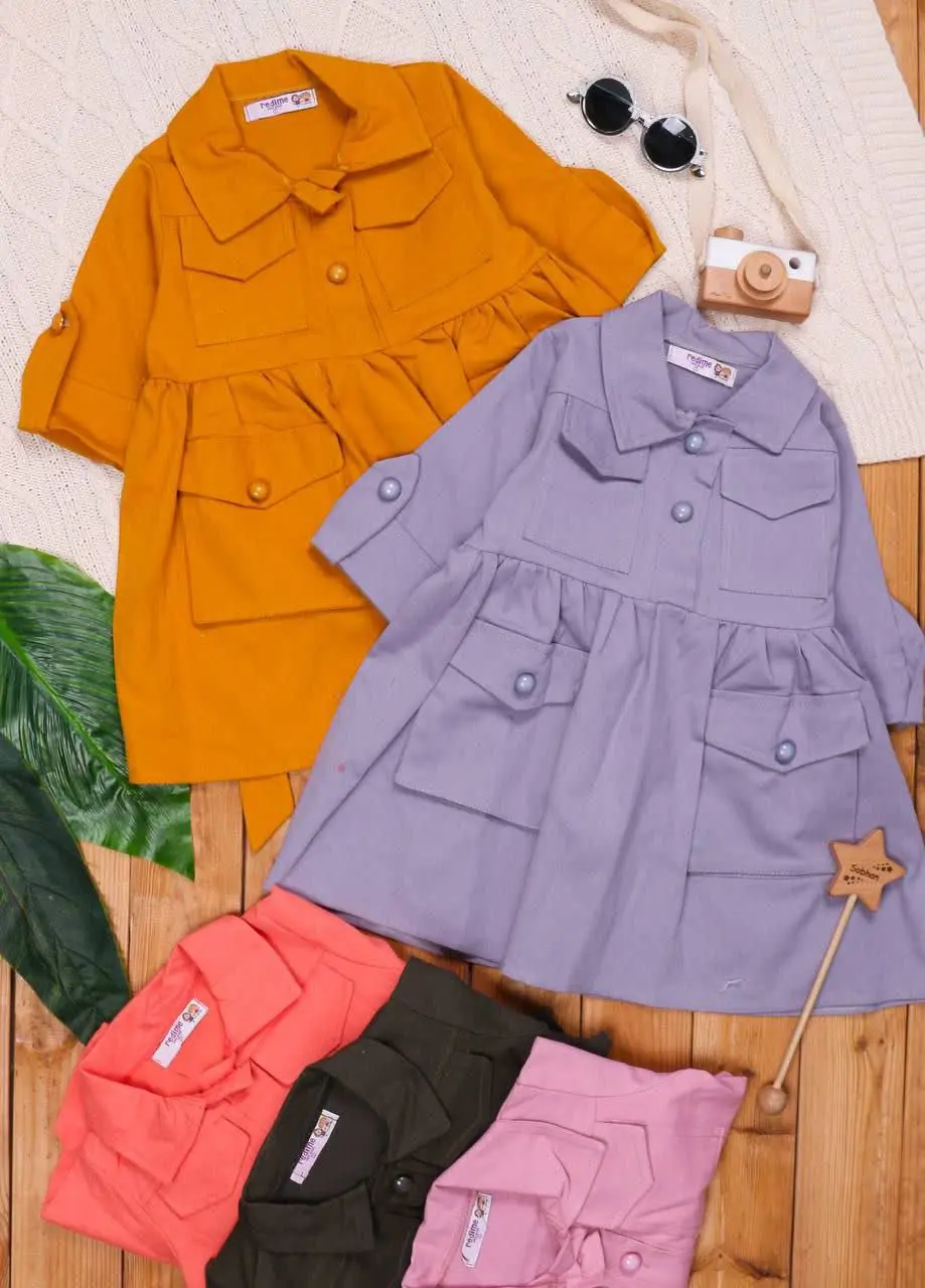 🎄 سارافون کتان چهار جیب دخت...