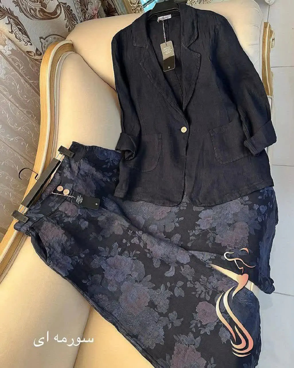 👚نام: کت شلوار مدل ناز ایتالیایی با سه رنگ پرفروش شارژ شد ❤️❤️
