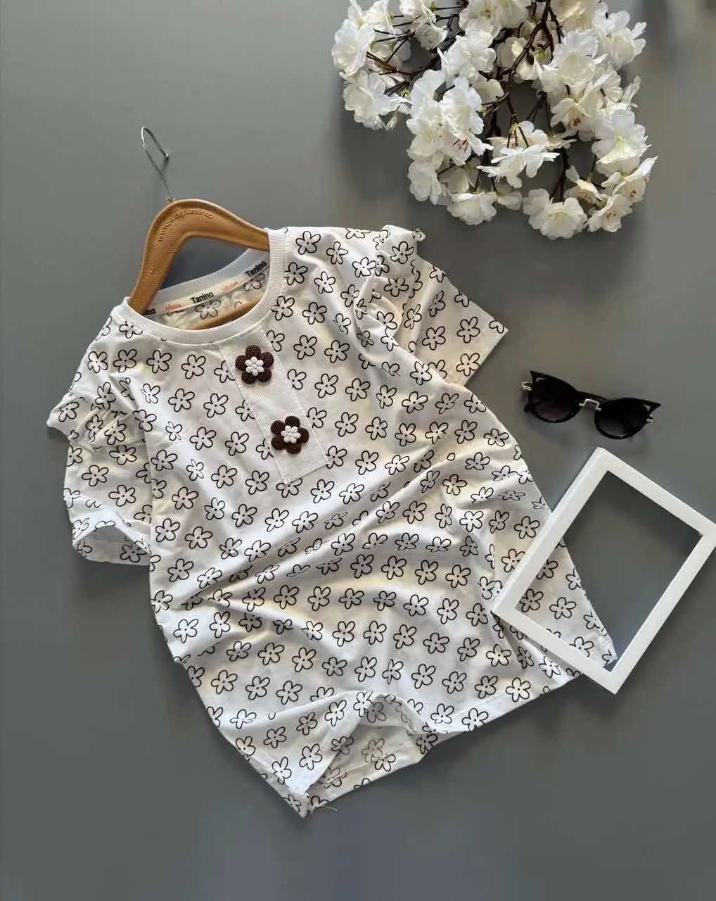 💞 تیشرت تک اقتصادی گلدار 💞
