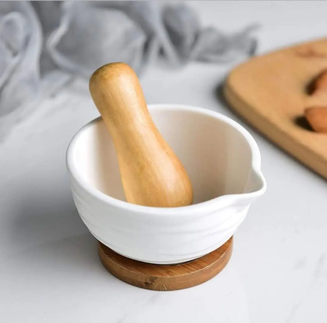 💥هاون سرامیکی زیره چوبی💥