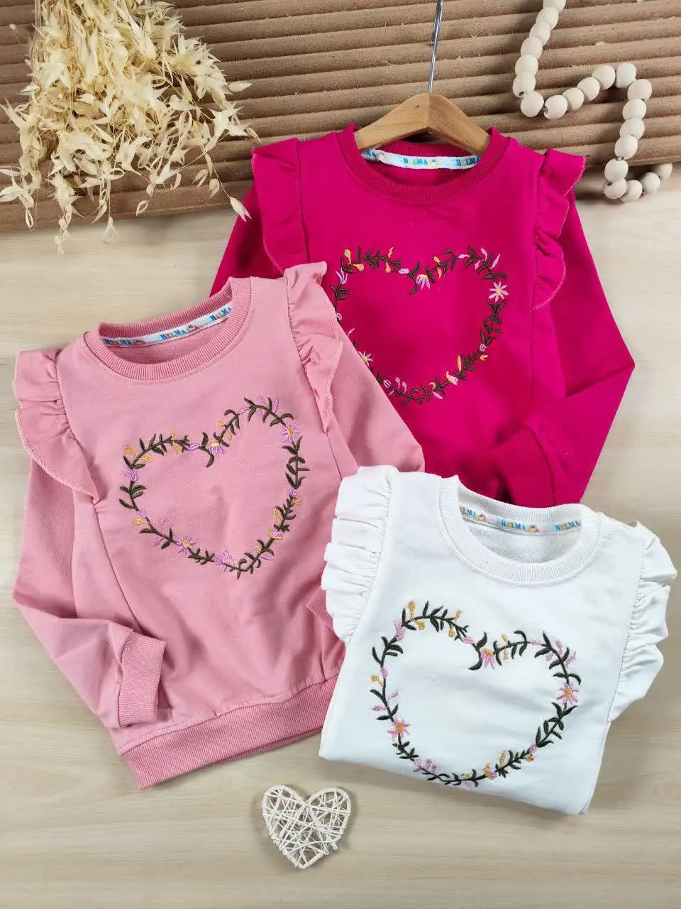 بلوز تک قلب گلدوزی🌸