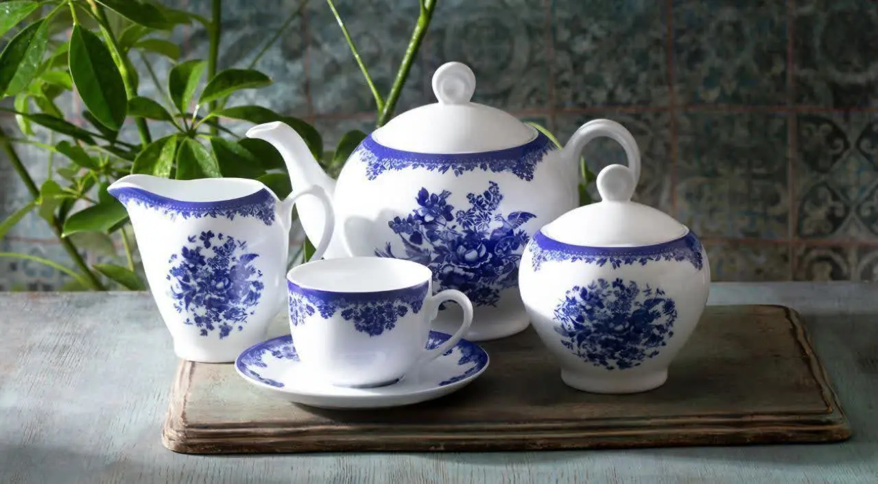 🍽 سرویس چای خوری ۱۷ پارچه چ...