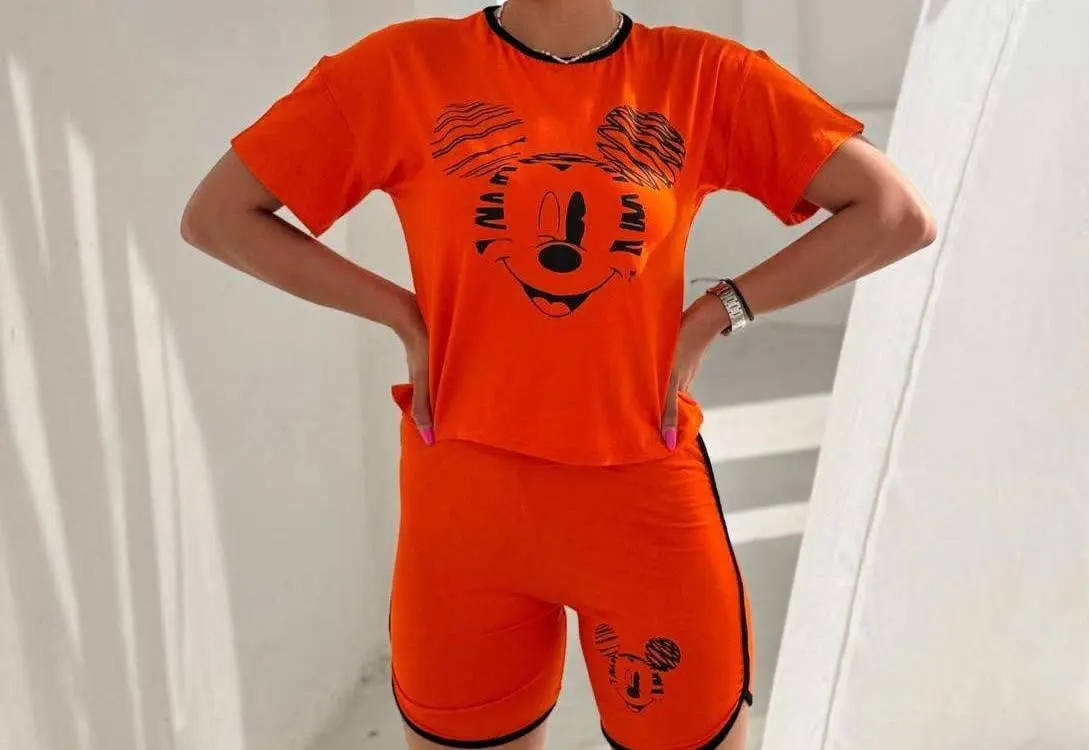 #ست_تیشرت_شورتک_نخ_پنبه_زنانه
