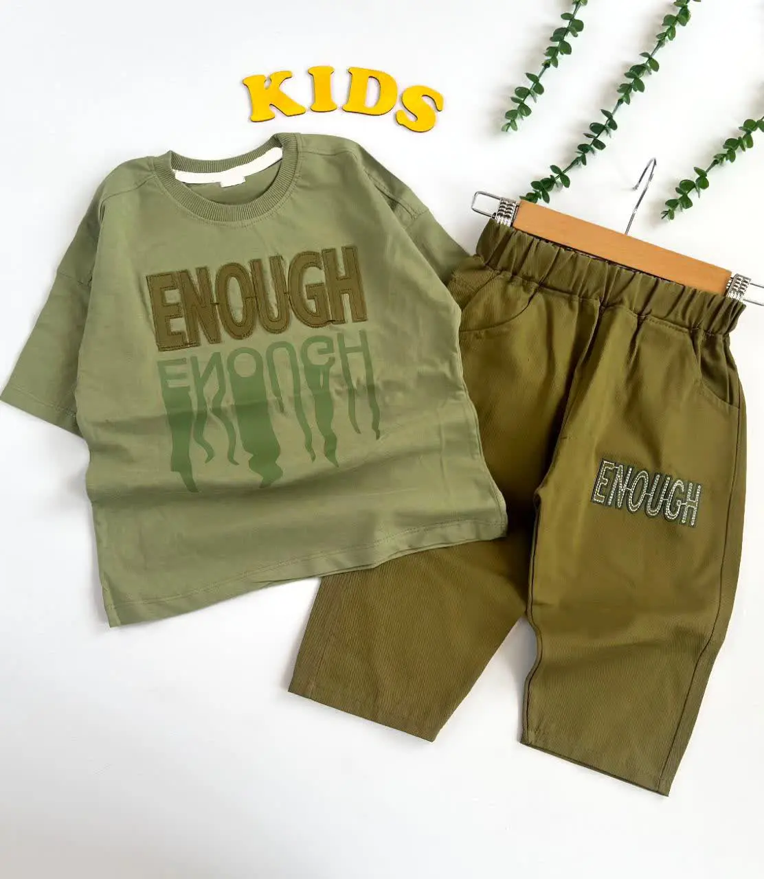 🔮تیشرت شلوارک اسپرت طرح ENOUGH🔮
