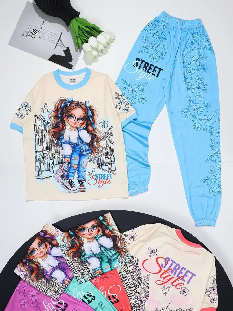 👕 تیشرت شلوار اسپان دخترانه 🌱