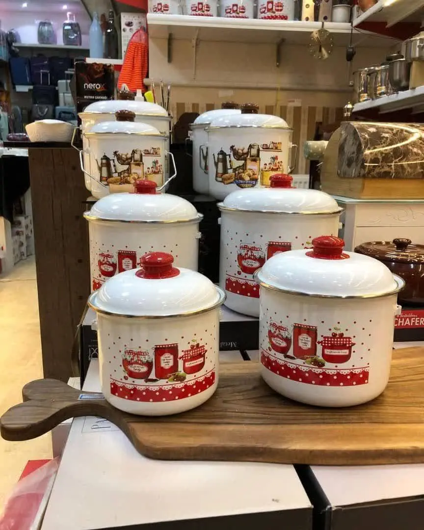 قابلمه‌های لعابی ۴ تایی 
