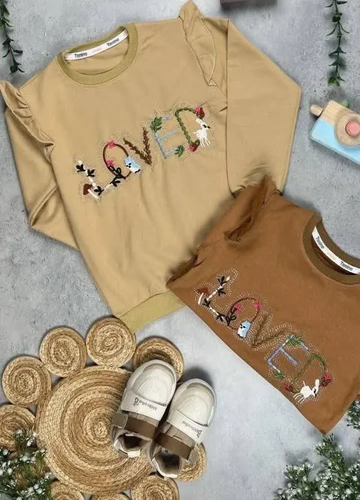 بلوز تک دخترانه پنبه دورس ب...