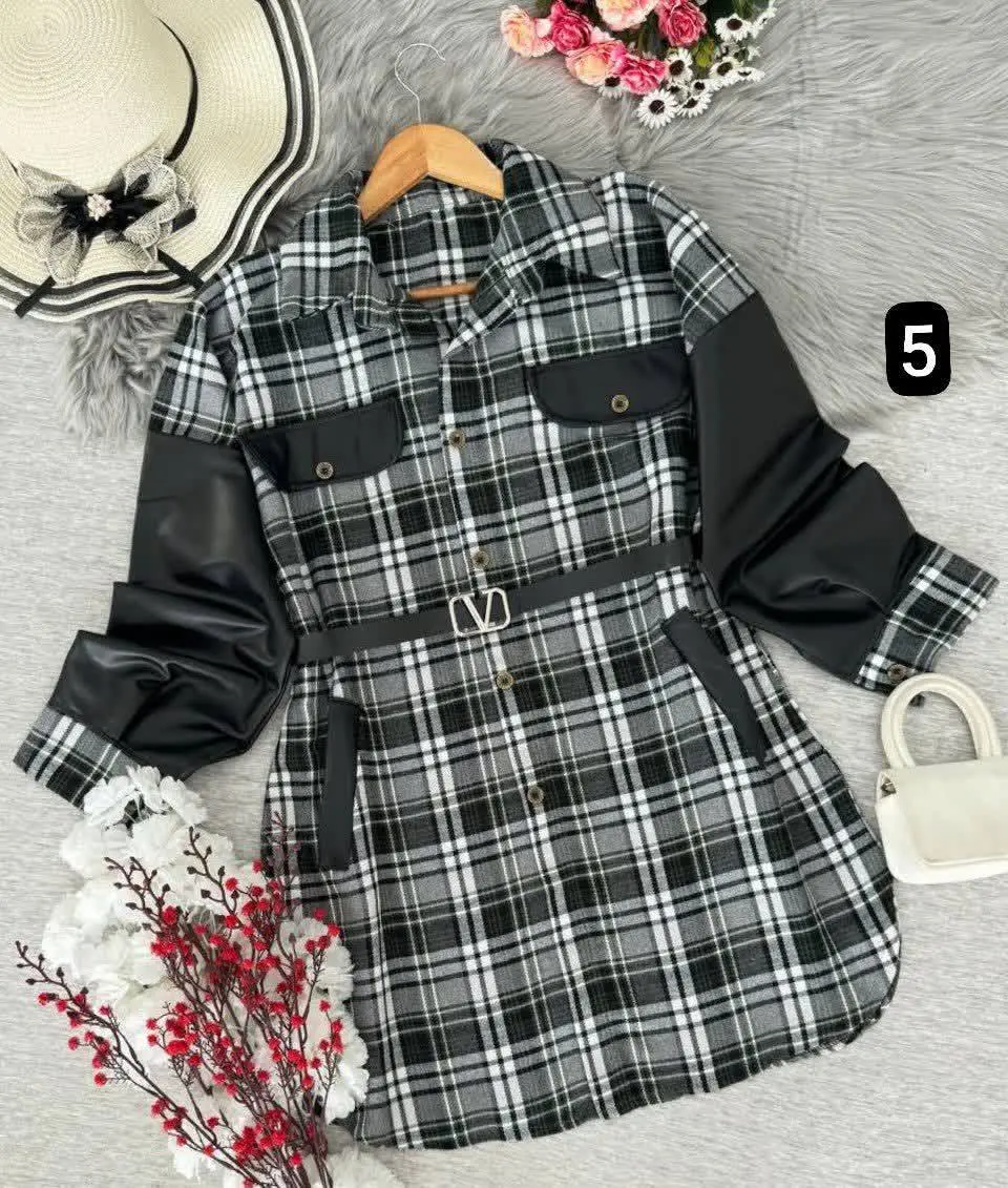 نام: مانتو آستین چرم
