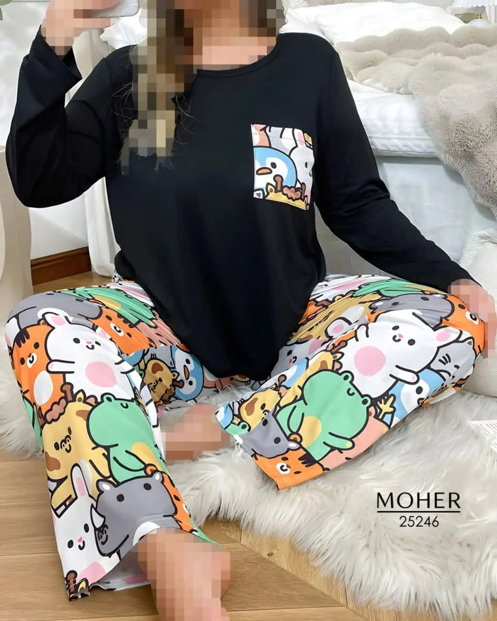 ست راحتی زنونه سایز بزرگ طر...