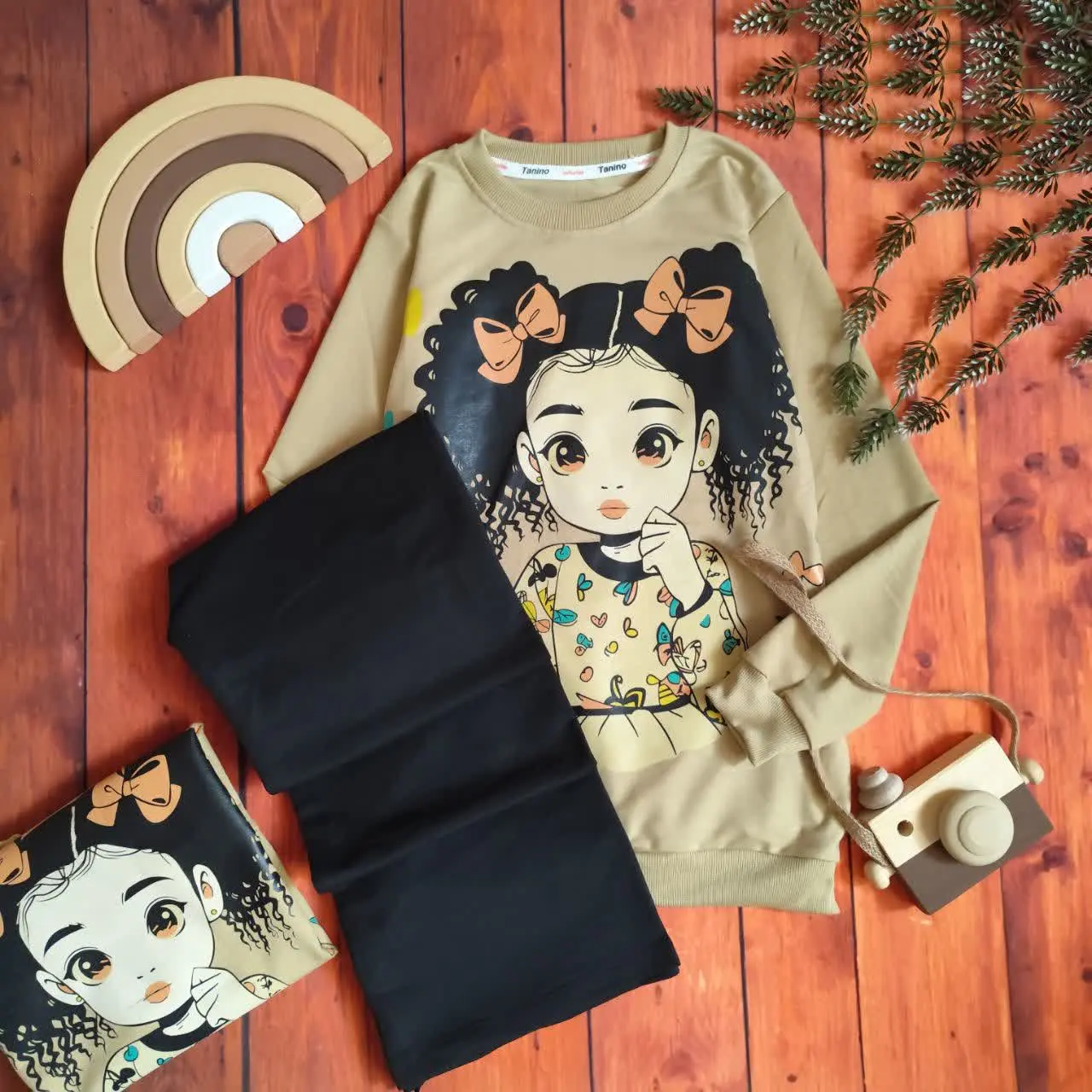 😍ست بلوز و شلوار دختر موفرف...