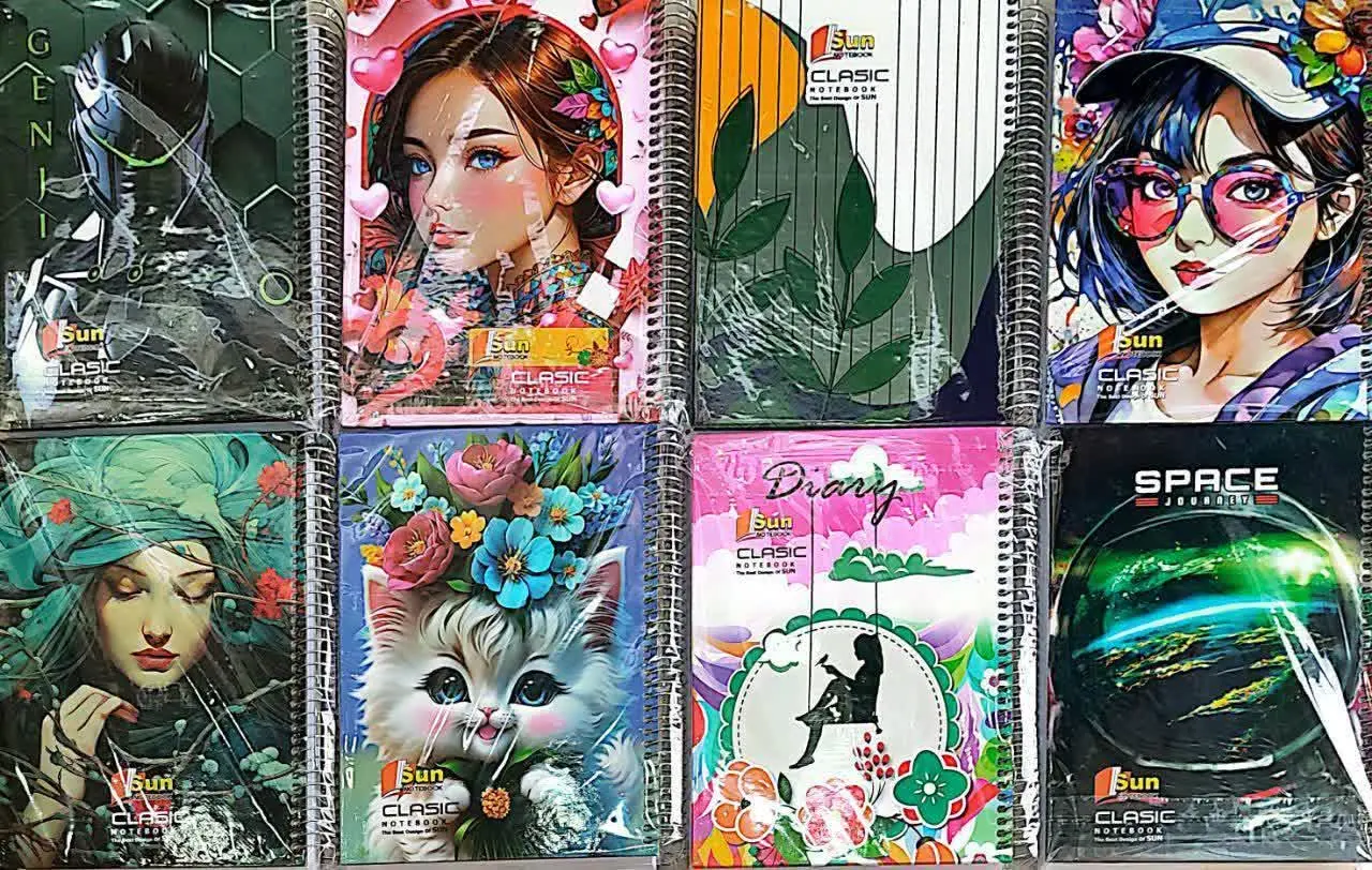 دفتر ۲۰۰ برگ جلد سخت تک سیم کلاسیک با کاغذ ۷۰ گرم
