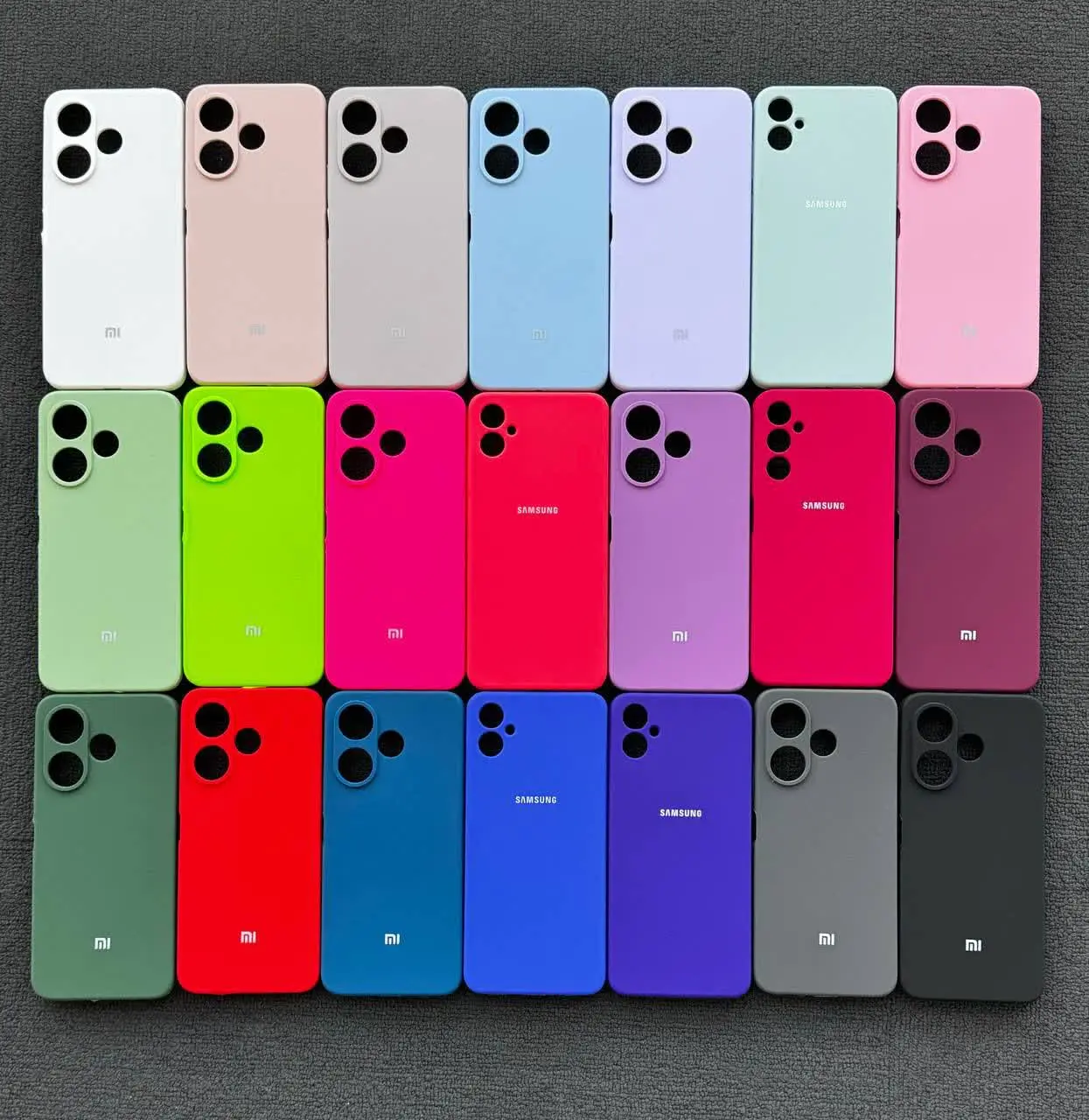 📱مدل قاب: قاب سیلیکونی کیفیت عالی داخل قاب مخمل مخصوص انواع #سامسونگ #شیائومی 
