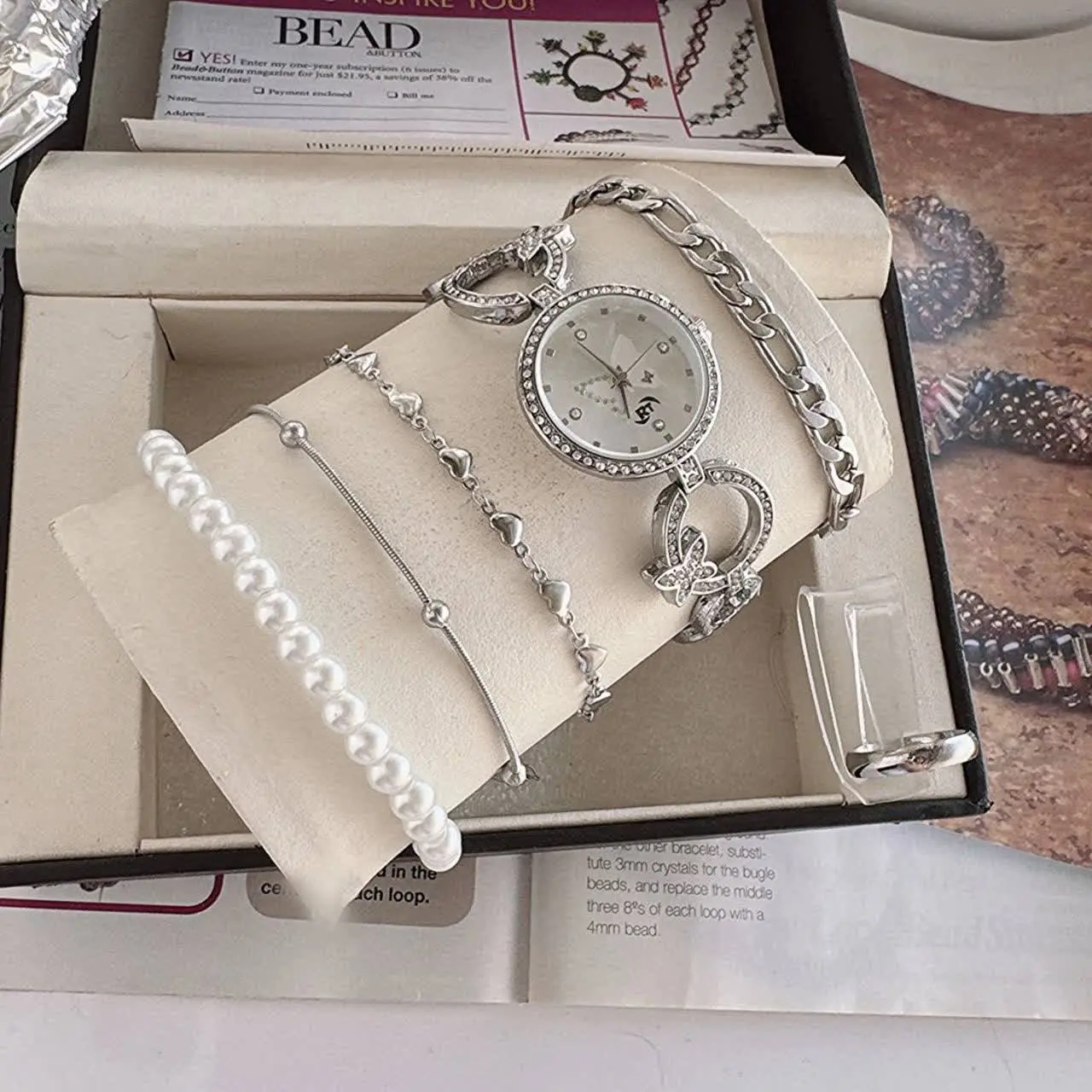 ست ساعت استیل زنانه فول نگی...