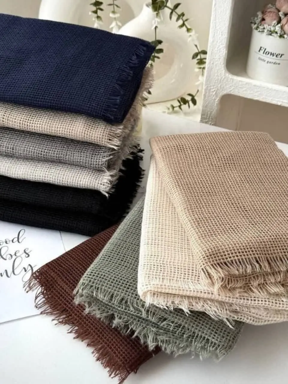 ✨️شال اسپرت چهارطرف ریش حصیری