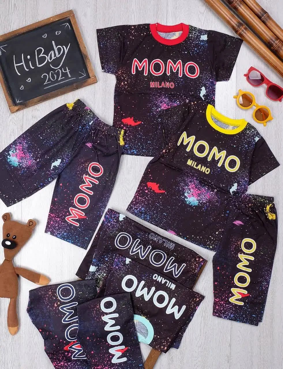 👫تیشرت و شلوارک تمام چاپ MOMO👫
