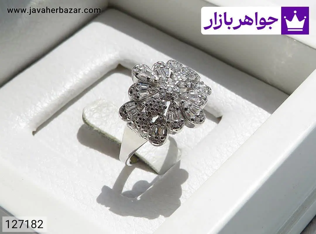 انگشتر نقره طرح افروز زنانه...