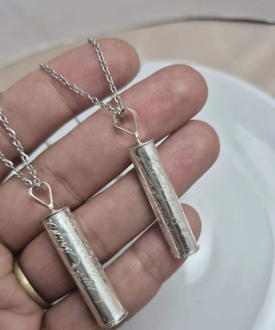 دو سایز لوله نقره موجوده همراه #حرز
