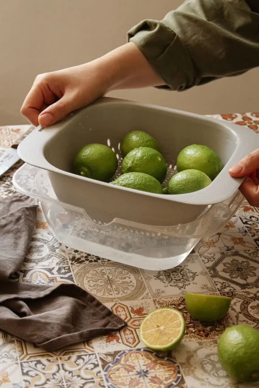 🌸: لگن و آبکش لوکس مربع🌸
