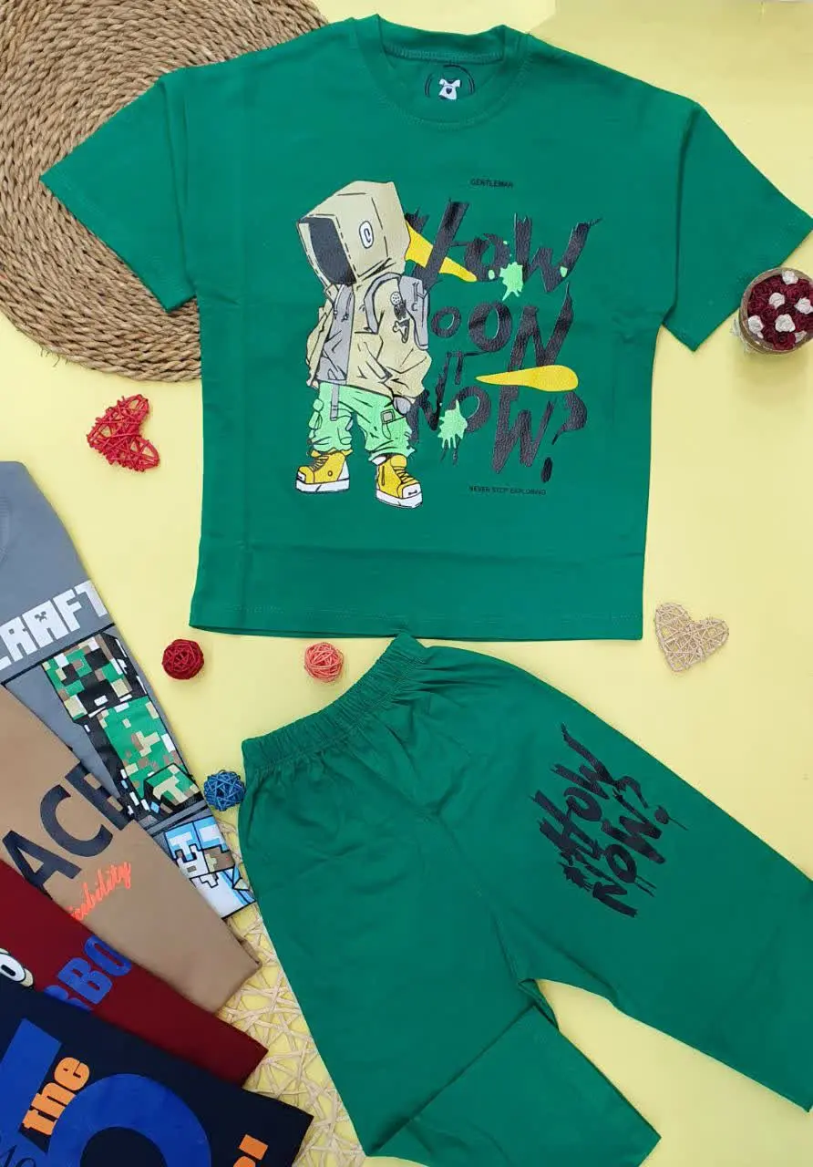 👕تیشرت شلوارک پشت چاپ 
