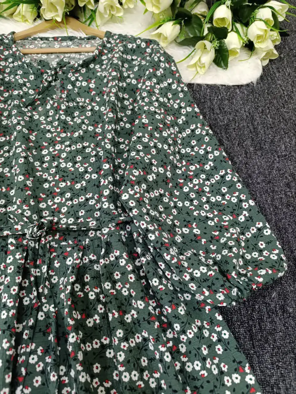 پیراهن ساحلی کرپ پفکی👌